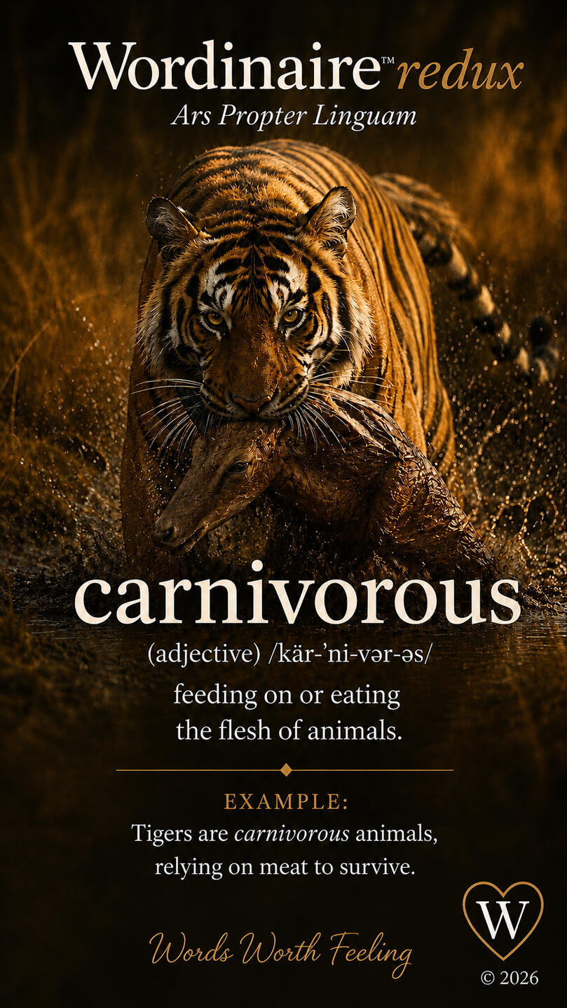Carnivorous (vertical) Wordinaire Square Post Carniverous